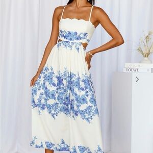 hello Molly SUNNY TIMES MIDI DRESS BLUE